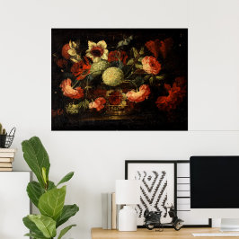 Vintage Flowers Poster