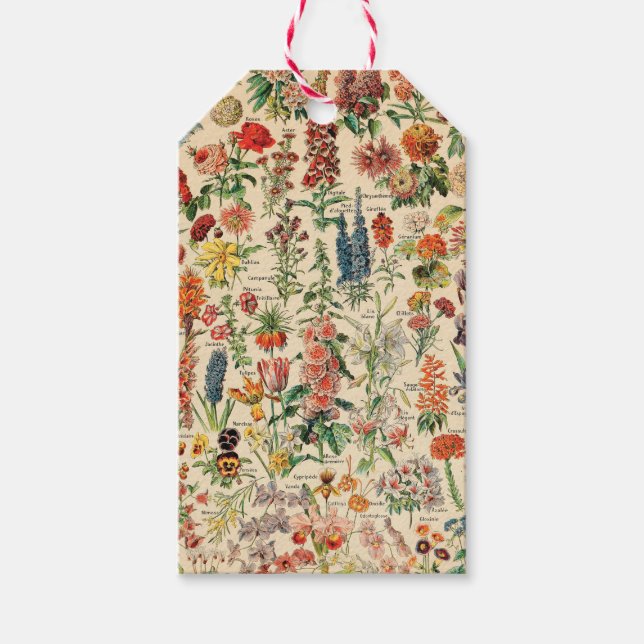 Vintage Flowers Presentetikett (Framsidan)