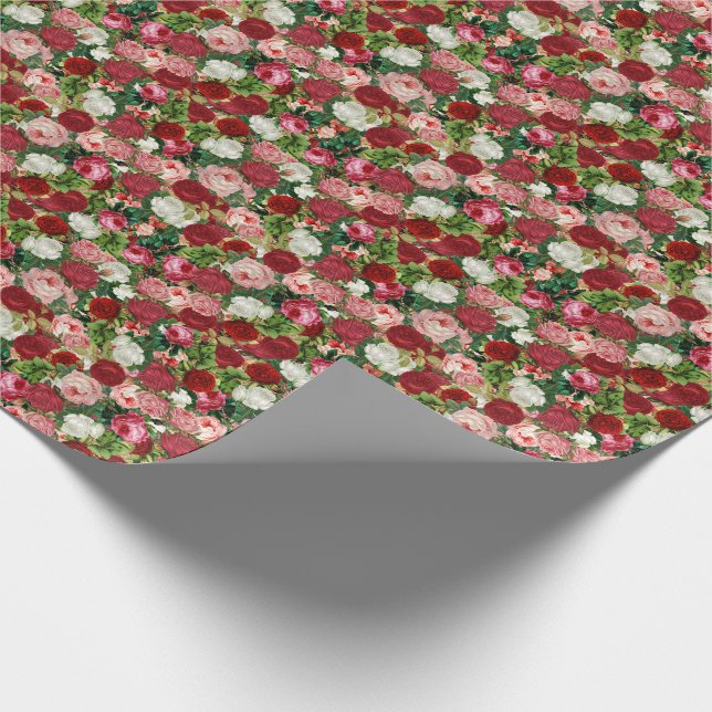 Vintage Flowers Presentpapper (Hörn)