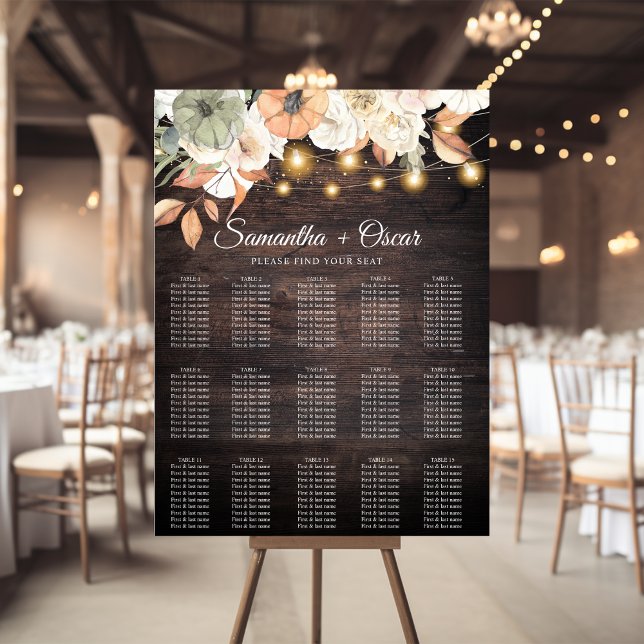 Vintage Flowers & Pumpkin Autumn Poster (Skapare uppladdad)