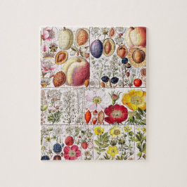 Vintage Flowers Rosa Natature Unique Roligt Art Pussel