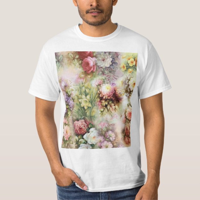 Vintage Flowers T Shirt (Framsida)
