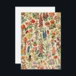 Vintage Flowers Tack Kort<br><div class="desc">Vintage Flowers av Adolphe Millot. 
Besök min butik om du vill ha mer intressant design och fler valmöjligheter för färg => zazzle.com/colorfulworld*</div>