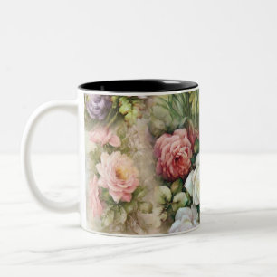 Vintage Flowers Två-Tonad Mugg
