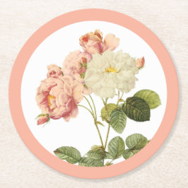 Vintage Flowers underlägg 2 Papper Rund