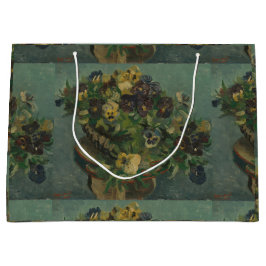 Vintage Flowers Van Gogh Basket of Pansies