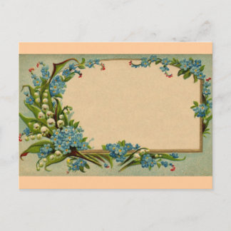 Vintage Flowers Vykort