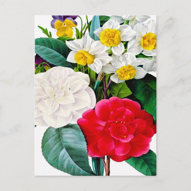 Vintage Flowers Vykort (Framsida)