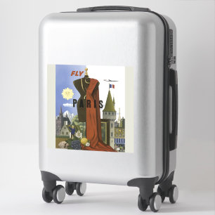 Vintage Fly Paris Surrealistisk Mode Resa Affisch Klistermärken