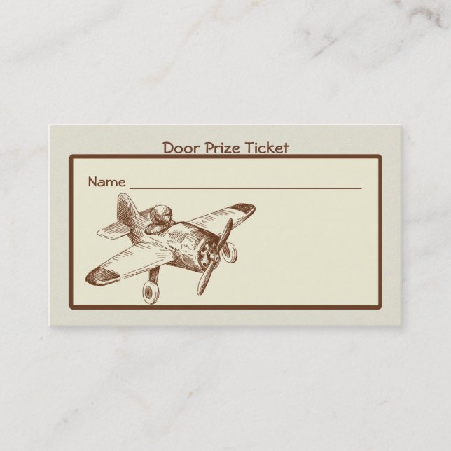 Vintage Flyer Raffle Biljett (Framsida)