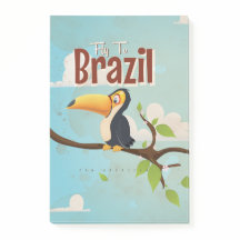 Vintage flyg till Brasilien Tukan Resa Poster