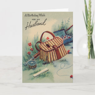 Vintage Flygfiske Make födelsedag Kort