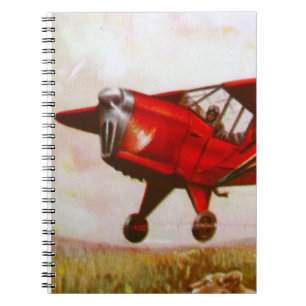 Vintage flygplan anteckningsbok