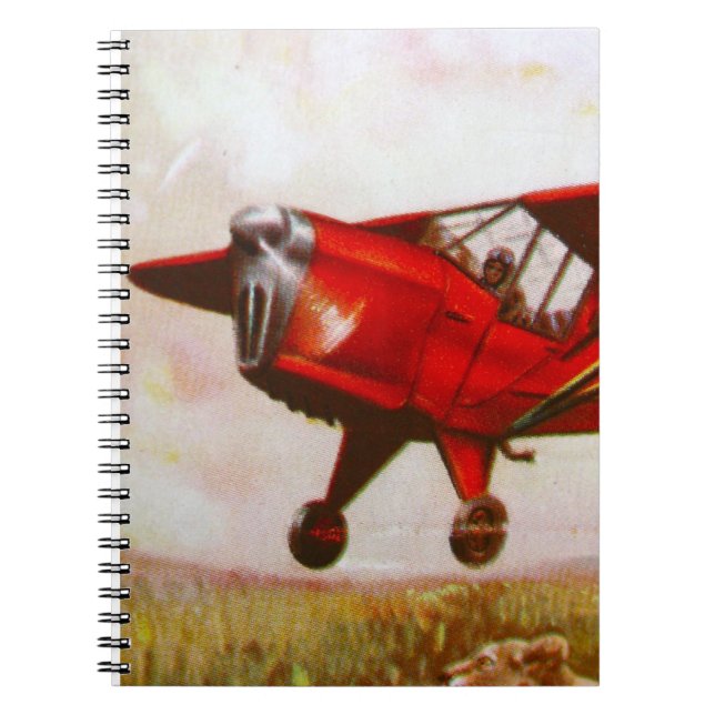 Vintage flygplan  anteckningsbok (Framsidan)