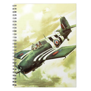 Vintage flygplan anteckningsbok