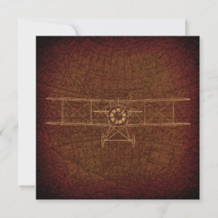 Vintage Flygplan Antique Flygplan Diagram Vintage Julkort