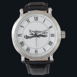 Vintage Flygplan Armbandsur<br><div class="desc">Bilden vintage flygplan. Romska siffror.</div>