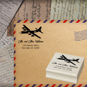 Vintage flygplan B-17 Flying Fortress Aviation Stämpel