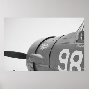 Vintage Flygplan Canvas Poster