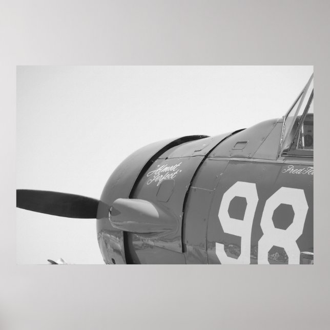 Vintage Flygplan Canvas Poster (Framsidan)