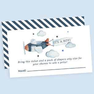 Vintage flygplan Det är en Baby-kubik Raffle Tilläggskort