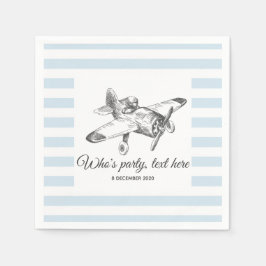 vintage, flygplan, flygplan Cocktail Pappra blöjor Pappersservett