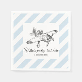 vintage, flygplan, flygplan Cocktail Pappra blöjor Pappersservett