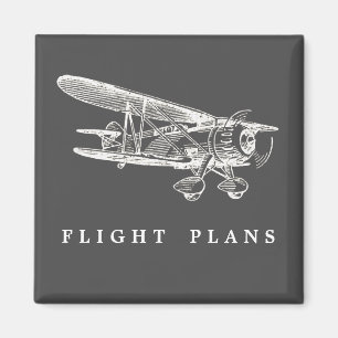 Vintage Flygplan, flygplaner Magnet