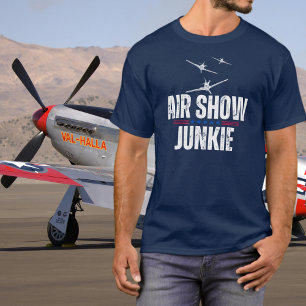Vintage flygplan Flygshowpåkörd WWII Luftfart T Shirt