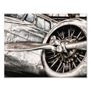 Vintage Flygplan Fototryck