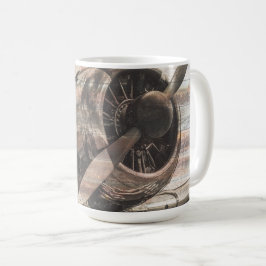 Vintage flygplan kaffemugg