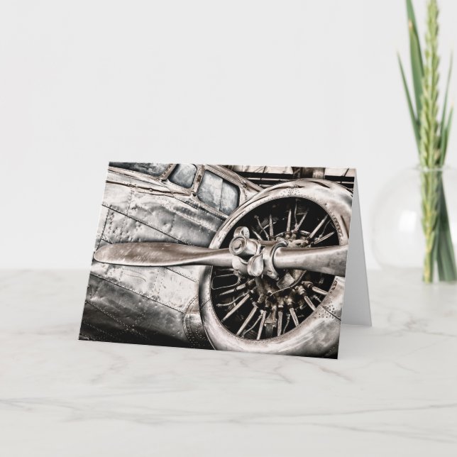 Vintage Flygplan Kort (Framsida)