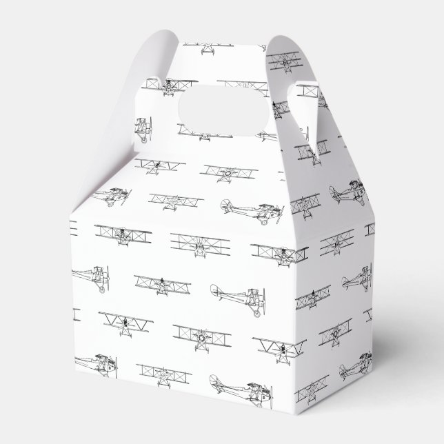 Vintage Flygplan Luftfartssektorn Théte ANPASSNING Presentaskar (Framsidan Sidan)