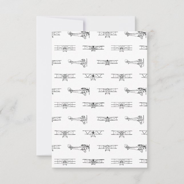 Vintage Flygplan Luftfartsskydd, FÄRG ANPASSNINGSB Tack Kort (Framsida)