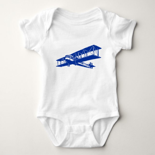 Vintage Flygplan - marinblått Tee Shirt (Framsida)