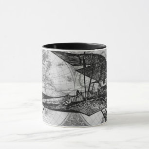Vintage Flygplan Mugg
