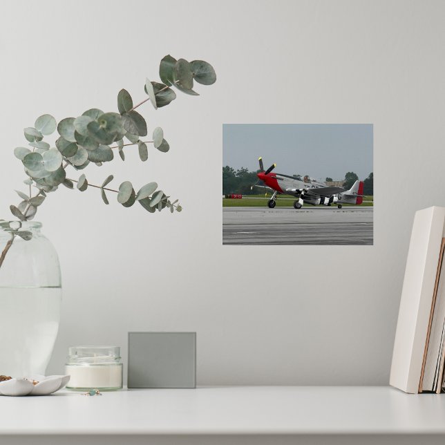 Vintage flygplan P-51 Mustang Aviation födelsedag Poster (Skapare uppladdad)
