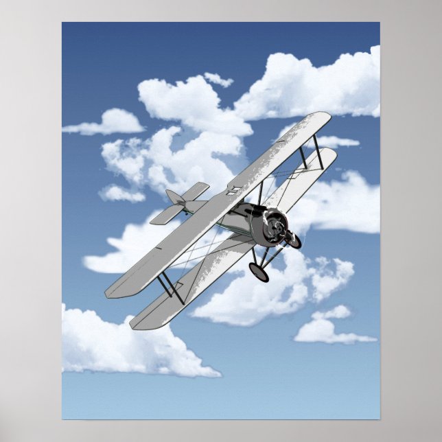 Vintage Flygplan Poster (Framsidan)