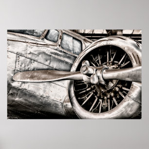 Vintage Flygplan Poster