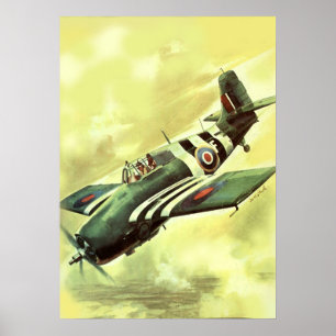 Vintage Flygplan Poster