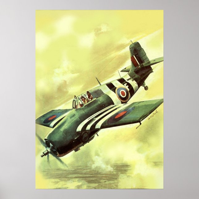 Vintage Flygplan Poster (Framsidan)