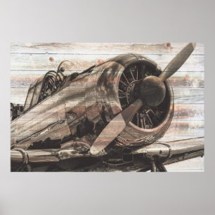 Vintage Flygplan Poster