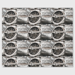 Vintage Flygplan Presentpapper