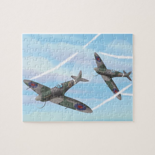 Vintage flygplan pussel (Horisontell)