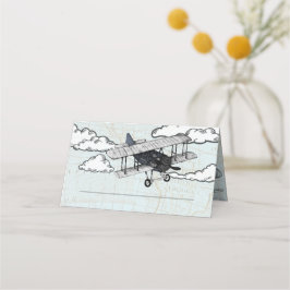 Vintage Flygplan | Resa Party Placeringskort