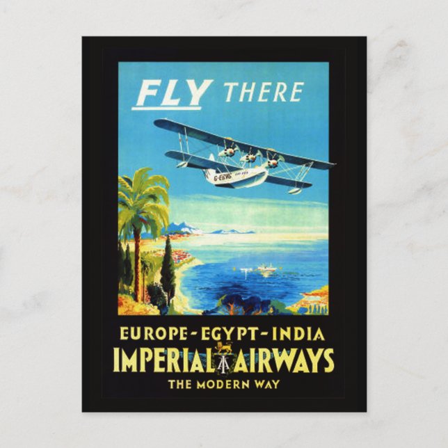 Vintage flygplan - Resegåvor och hälsning Vykort (Framsida)