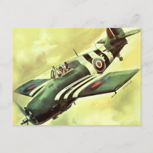 Vintage flygplan vykort