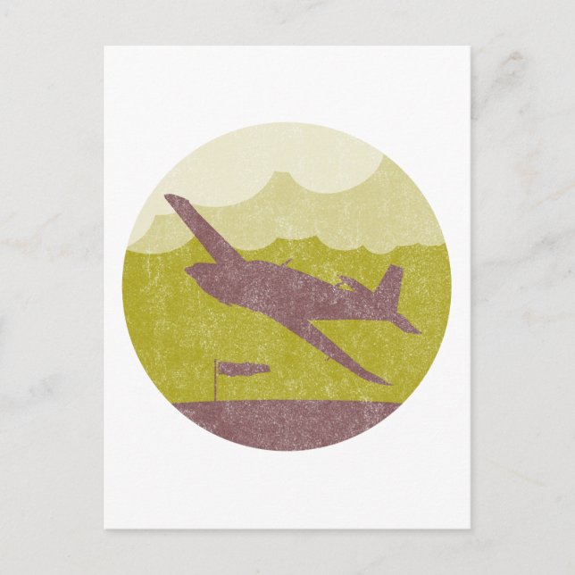 Vintage Flygplan Vykort (Framsida)
