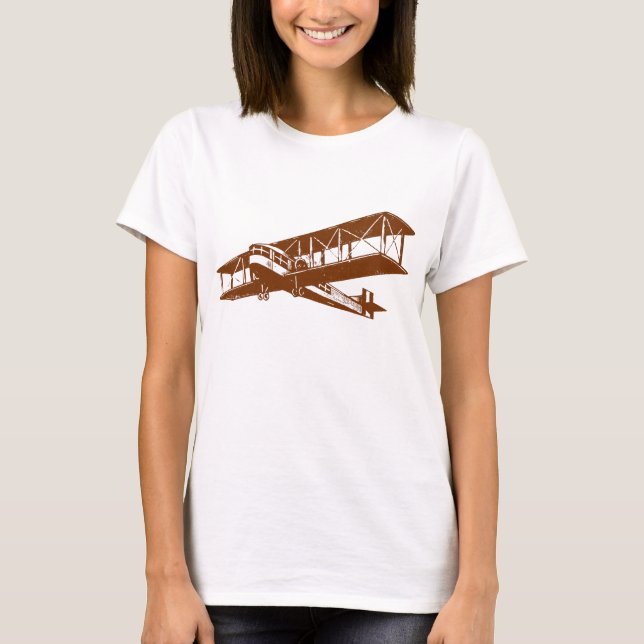 Vintage Flygplan - Walnut Tee Shirt (Framsida)