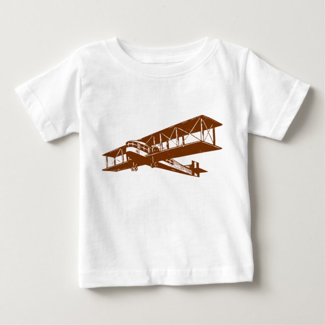 Vintage Flygplan - Walnut Tee Shirt (Framsida)
